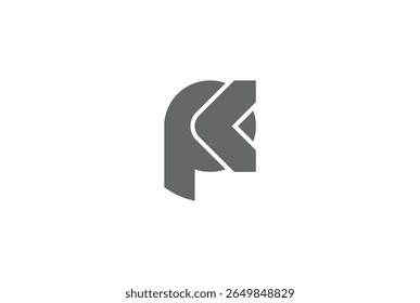 Um logotipo geométrico abstrato e minimalista com formas interligadas em uma cor cinza escuro. O design é limpo e moderno, perfeito para elementos de marca ou design gráfico, isolado no fundo branco.
