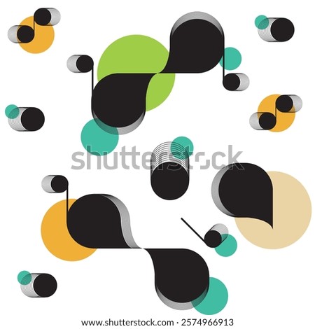 Minimalist abstract geometric shaps vector.