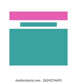 Minimalist abstract geometrical composition with pastel colors in clean layout