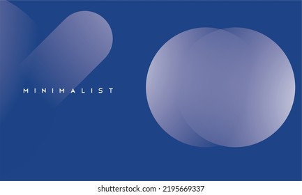 Minimalist abstract geometry on gradient white with flat blue Background for landing page. minimalism, business. vector EPS 10