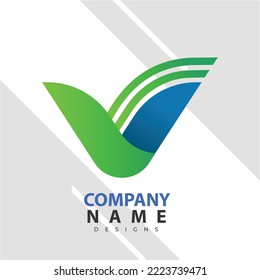 Minimalist Abstract Gradien logo. V Logo. This logo incorporate with abstract the creative way. It will be suitable for which company or brand name.