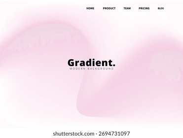 Fondo de degradado abstracto minimalista con suaves tonos rosa y blanco, mostrando el degradado de la palabra en una fuente limpia y moderna, perfecta para encabezados de Sitio web y presentaciones digitales