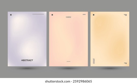 Minimalist Abstract Gradient Backgrounds in Soft Pastel Hues for Branding and Design