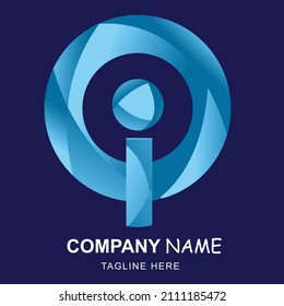 minimalist abstract gradient logo style full collorfull