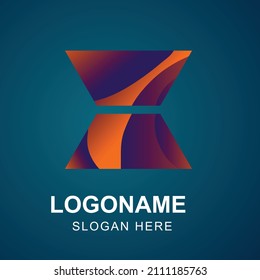 minimalist abstract gradient logo style full collorfull