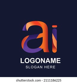 minimalist abstract gradient logo style full collorfull