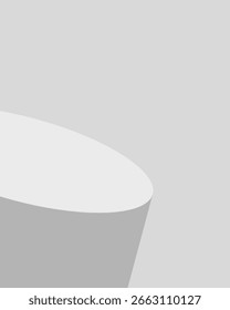 ein minimalistischer abstrakter grauer Hintergrund mit einer gekrümmten Form, die für moderne Design- und Präsentationszwecke geeignet ist