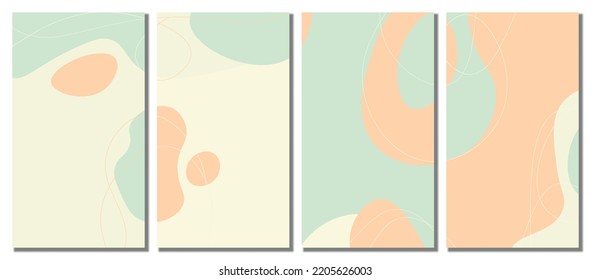 Fondo de conjunto abstracto minimalista dibujado a mano. Ilustración vectorial.