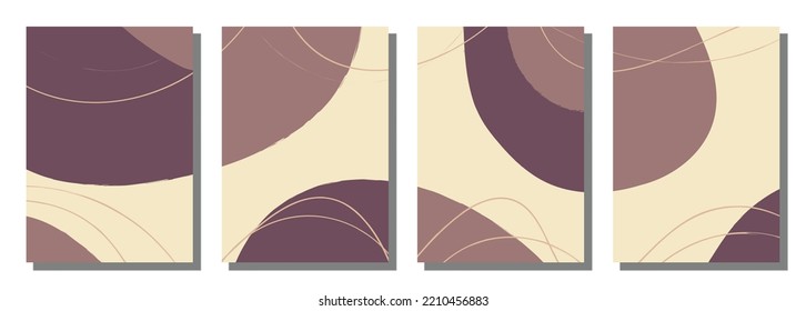 Minimalist abstract hand drawn set background. Vector illustration.
