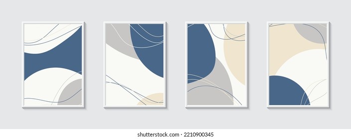 Minimalist abstract hand drawn set background. Vector illustration.