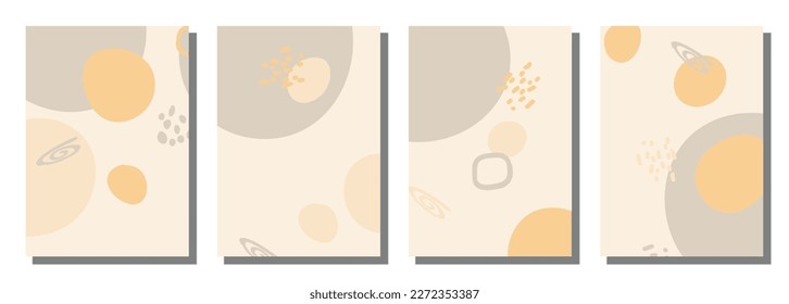Fondo de conjunto abstracto minimalista dibujado a mano. Fondo de la ilustración del vector. 