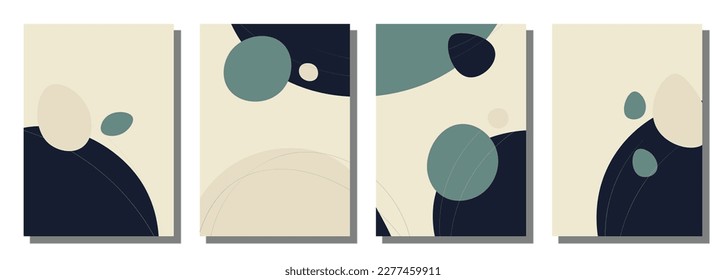 Fondo de conjunto abstracto minimalista dibujado a mano. Fondo de la ilustración del vector. 