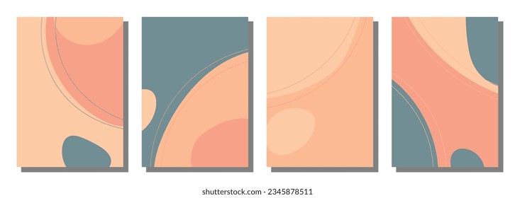 Fondo de conjunto abstracto minimalista dibujado a mano. Ilustración vectorial.
