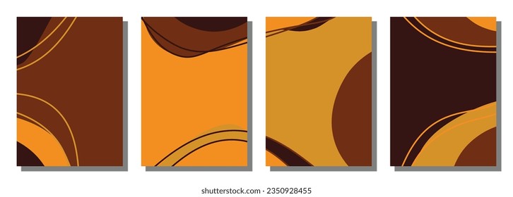 Minimalist abstract hand drawn set background. Vector illustration.
