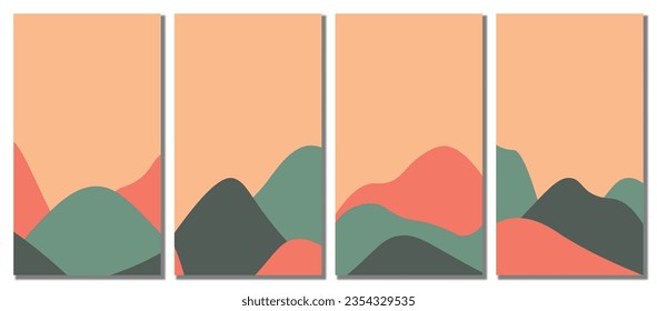 Fondo de conjunto abstracto minimalista dibujado a mano. Ilustración vectorial.