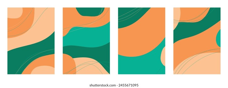 Fondo abstracto minimalista dibujado a mano. Ilustración vectorial.