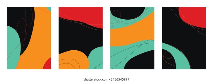 Fondo abstracto minimalista dibujado a mano. Ilustración vectorial.