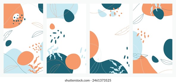 Fondo abstracto minimalista dibujado a mano. Ilustración vectorial.