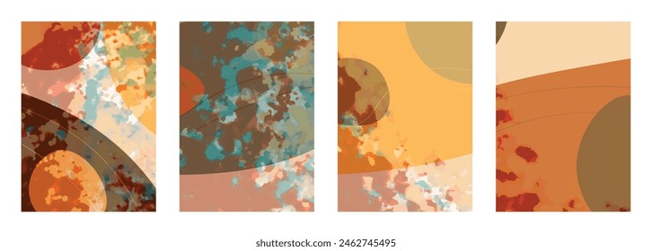 Fondo abstracto minimalista dibujado a mano. Ilustración vectorial.