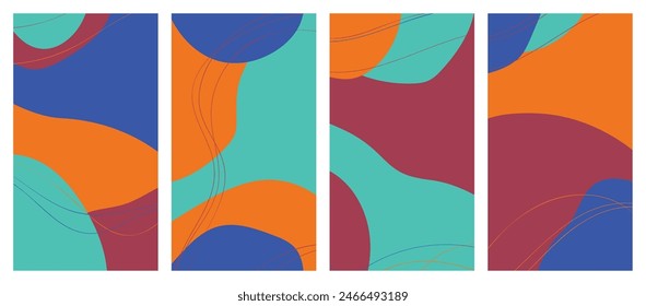Fondo abstracto minimalista dibujado a mano. Ilustración vectorial.