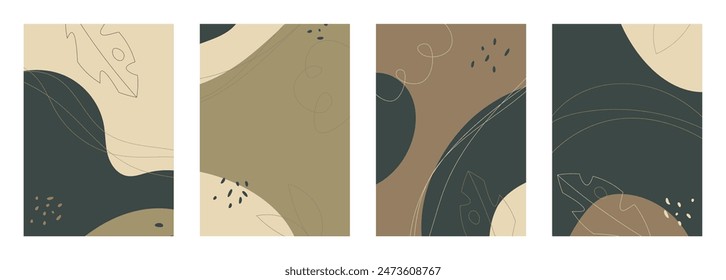 Fondo abstracto minimalista dibujado a mano. Ilustración vectorial.