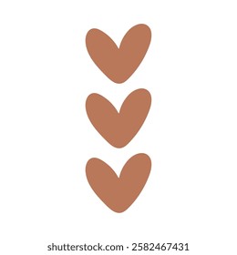 Minimalist abstract heart pattern with boho aesthetic and warm tones