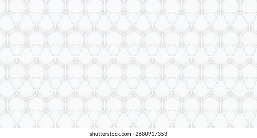 Minimalist Abstract Hexagonal Tiles 3D Background