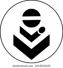 Minimalist Abstract human Symbol  logo 