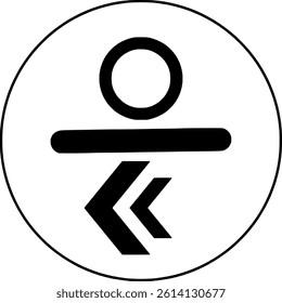 Minimalist Abstract human Symbol logo 
