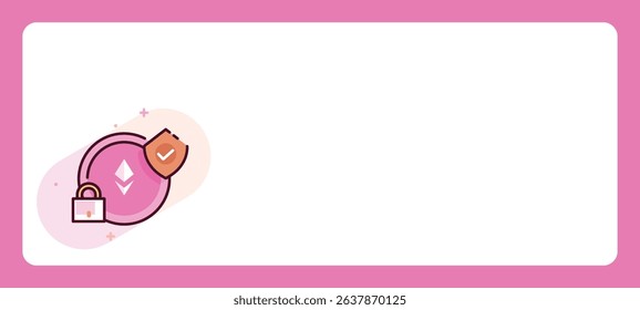 A minimalist and abstract illustration on a crisp white background, bordered by a vibrant pink frame