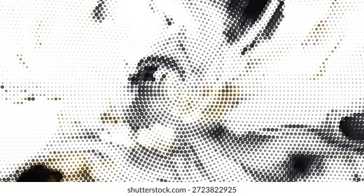 Imagen abstracta minimalista con círculos concéntricos punteados en tonos de gris sobre un fondo claro, creando un patrón circular moderno e inspirado en la tecnología.