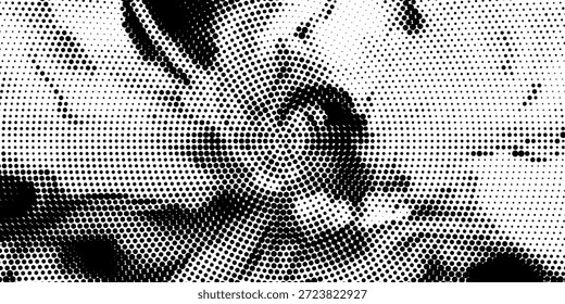 Imagen abstracta minimalista con círculos concéntricos punteados en tonos de gris sobre un fondo claro, creando un patrón circular moderno e inspirado en la tecnología.