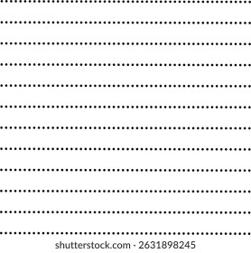Minimalist abstract image featuring evenly spaced horizontal dashed lines in black on a clean white background. Perfect for tech design, motion graphics, optical illusions, and modern digital layouts.