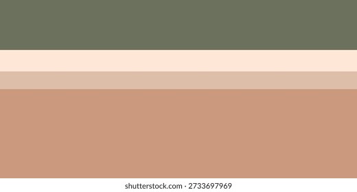 A minimalist abstract image featuring horizontal stripes in a palette of muted earth tones, creating a serene and balanced composition.
