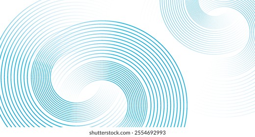 A minimalist abstract image featuring three overlapping navy blue concentric circles on a dark blue background. 
