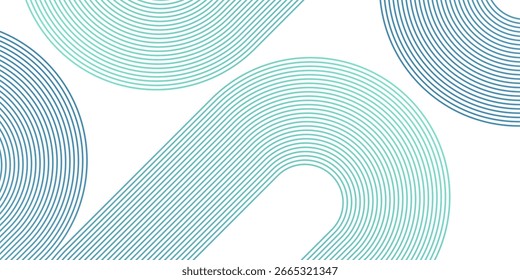 minimalist abstract image featuring three overlapping navy blue concentric circles on a dark blue background.