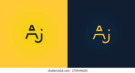 Minimalist Abstract Initial letter AJ logo. This logo incorporate with abstract letter in the creative way.