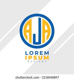 Minimalist Abstract Initial letter AJA logo. This logo incorporate with abstract letter in the creative way. It will be suitable for which company or brand name start those initial.