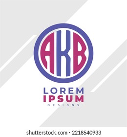 Minimalist Abstract Initial letter AKB logo. This logo incorporate with abstract letter in the creative way. It will be suitable for which company or brand name start those initial.