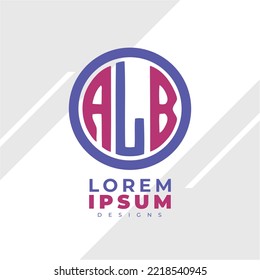 Minimalist Abstract Initial letter ALB logo. This logo incorporate with abstract letter in the creative way. It will be suitable for which company or brand name start those initial.