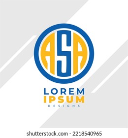 Minimalist Abstract Initial letter ASA logo. This logo incorporate with abstract letter in the creative way. It will be suitable for which company or brand name start those initial.