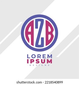 Resumen minimalista Letra inicial logo de AZB. Este logo incorpora con letra abstracta de forma creativa. Será adecuado para qué empresa o nombre de marca inician esas iniciales.