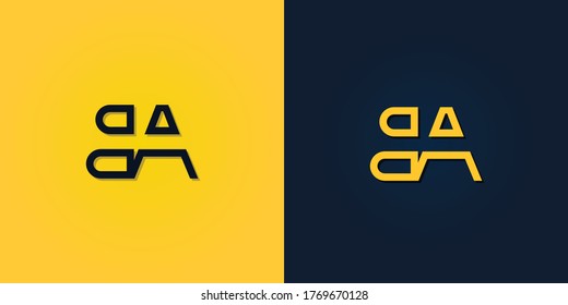 Resumen minimalista Letra inicial logotipo BA. Será adecuado para qué empresa o nombre de marca inician esas iniciales.