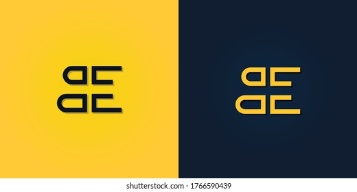 Minimalist Abstract Initial letter BE logo. This logo incorporate with abstract letter in the creative way.