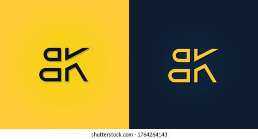 Minimalist Abstract Initial letter BK logo. This logo incorporate with abstract letter in the creative way. It will be suitable for which company or brand name start those initial.