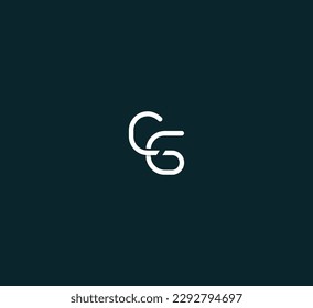 Minimalist Abstract Initial letter CG, GC logo.