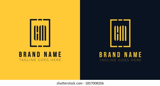 Minimalist abstract initial letter CM logo. This icon incorporate with two abstract letter and rectangle in the creative way. It will be suitable for which company or brand name start those initial.