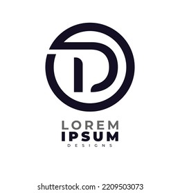 Minimalist Abstract Initial Brief D Logo. Dieses Logo ist mit abstraktem Buchstaben in kreativer Weise eingebunden. Es ist geeignet, für welche Firma oder Marke der Anfang dieser Buchstaben ist.
