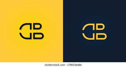 Minimalist Abstract Initial letter DB logo. This logo incorporate with abstract letter in the creative way.It will be suitable for which company or brand name start those initial.