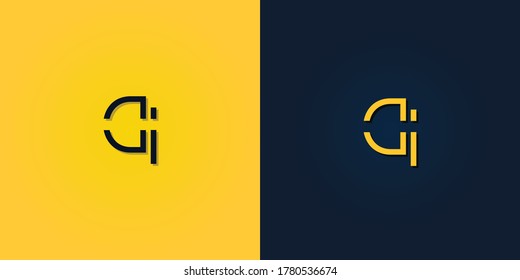 Minimalist Abstract Initial letter DI logo. This logo incorporate with abstract letter in the creative way.It will be suitable for which company or brand name start those initial.